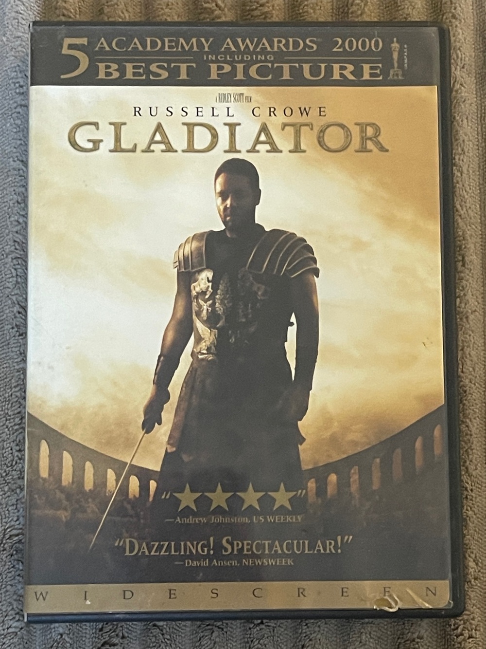 Gladiator DVD Russell Crowe 2000 Academy Awards Best Picture Widescreen